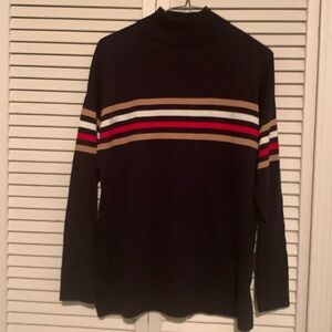 Tommy Hilfiger men’s xs mock sweater navy with stripes